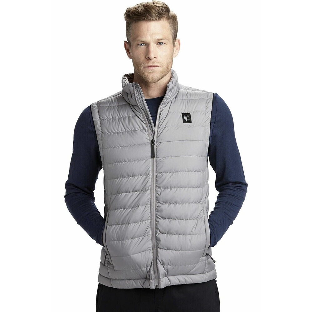 Lole Men's Irving Down Vest X-Large XL Meteor Gray MSRP $179 Packable